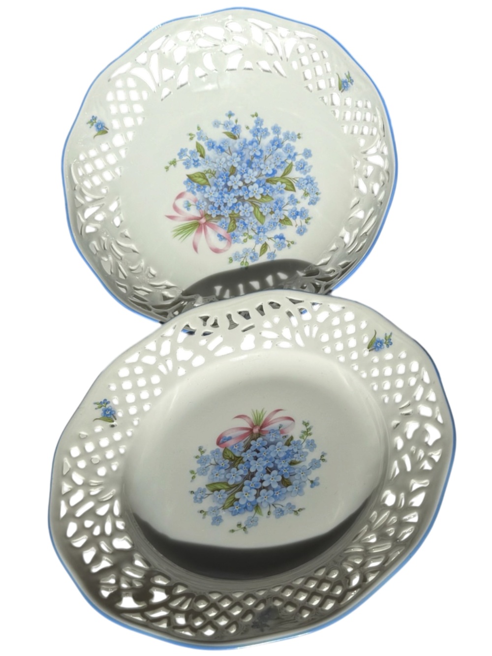 Schumann Germany 1881 Vintage Cutout floral 2 Piece Set